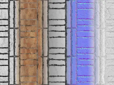 PBR Bricks 02 - Tileable 4K Texture Texture