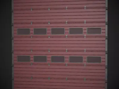 Garage Sliding Door Low-poly 3D model