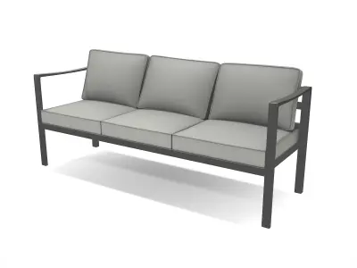 out bench sling fabric 001 Low-poly 3D model