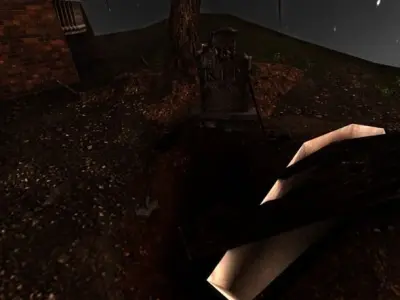 Halloween old house with porch 3D model