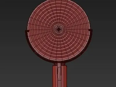 Mouthpiece light chandelier - bronze 3D model