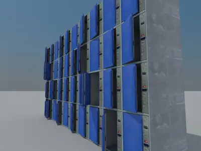 Metal storage Low-poly 3D model