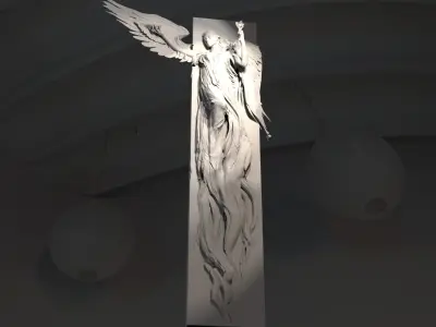 Grand Angel art Sculpture for print 3D model