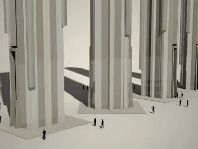 Iso Tower03 Low-poly 3D model