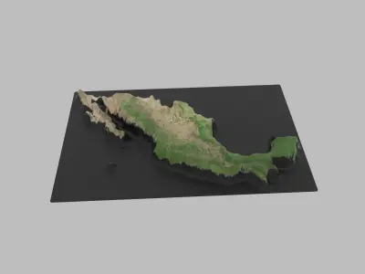 Mexico Map Country Low-poly 3D model