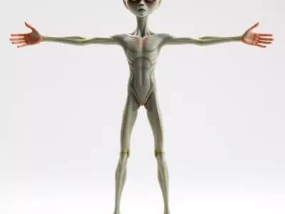 Alien Character model pack Low-poly 3D model