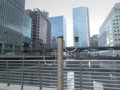  Wooden Electricity Poles With Ladder - Object 006 Low-poly 3D model