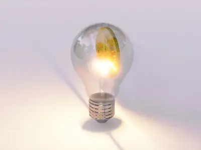  Bitcoin light 3D model