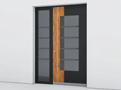Aluminium door 123 3D model