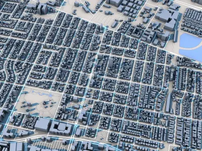 Anaheim City California 3D model