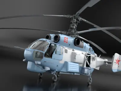  Soviet Kamov Ka-27 Helicopter with Interior Rigged 