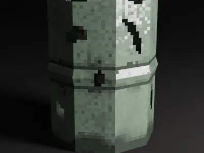 Rusty barrel - PBR Pixel art - PSX Retro Style Low-poly 3D model