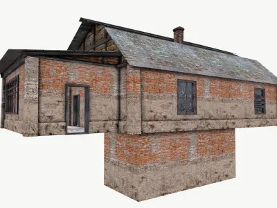 An Old House f Low-poly 3D model