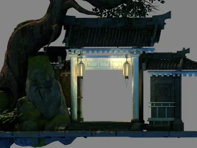 china Tree Architecture 3D model