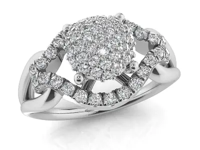 Fancy ring 3D print model 5