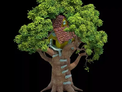 Plant - Tree House - Building 01 3D model