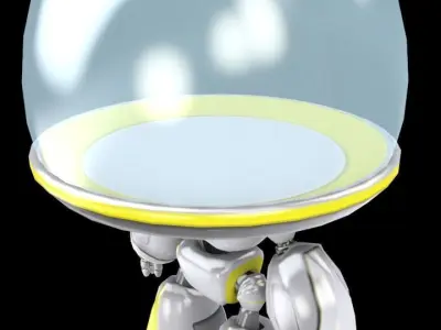 Robots Dice WHT Low-poly 3D model