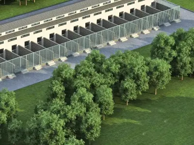 Animal Shelter - Kennel Facility 3D model