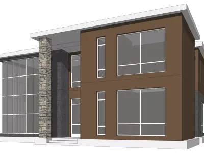 Villa B Sketchup 3D model
