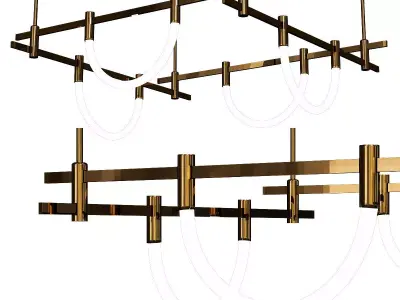 LUGRIN ceiling light with five glass balls 3D model