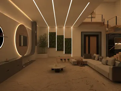 Modern Villa Cliff House 3D model