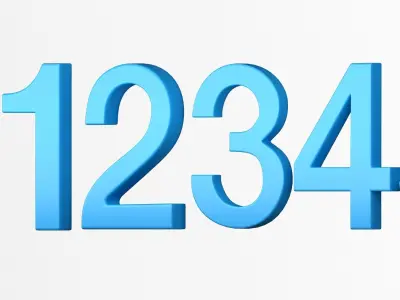 3D Alphabet Letters -  Helvetica Light Font  3D model