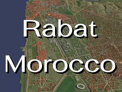 Rabat Morocco - city and urban 3D model