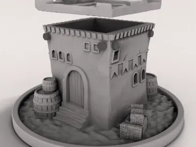 medieval house 3D print model