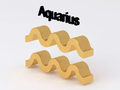 Astrological Sign aquarius 3D model