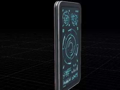 Futuristic Smart Home Control Panel Tech Wall Prop 3D Model Low-poly 3D model