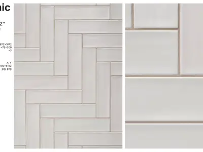 Subway Tile in Herringbone  Layout Texture