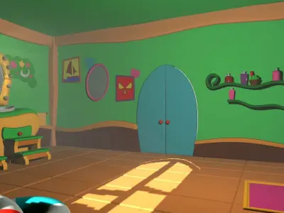 Asset - Cartoons - Bathroom 3D model 3D model