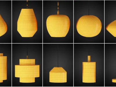 30 light Pendant collection 3D model