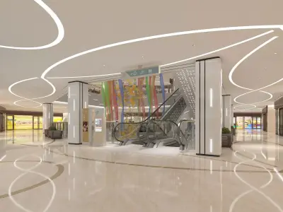Modern Shopping Mall 02 3D model