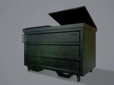 Old Dumpster Low-poly 3D model
