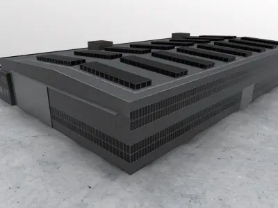 LBSF Hangar 7 Low-poly 3D model