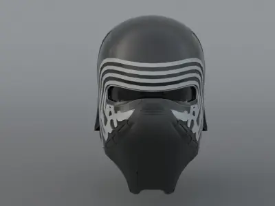 Kylo Ren Helmet Low-poly 3D model