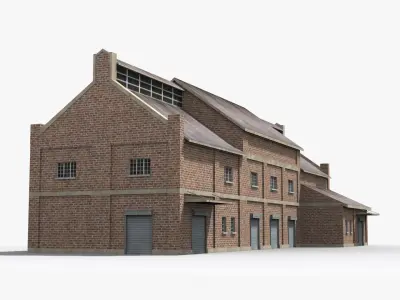 Factory xx5 Low-poly 3D model