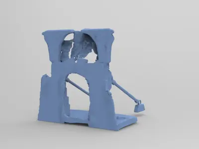 Old Stone ruined archway gateway 3D model