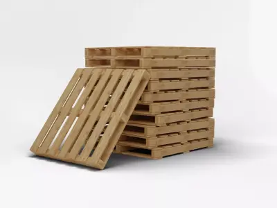 Stacks of Wooden Pallet 3D model