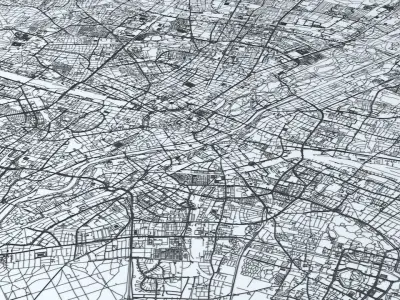 Munich Road Network and Streets 3D model