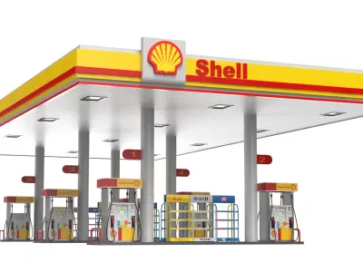  Full Detailed Shell Gas Station Collection 