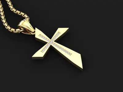 Cross Light Gold 3CP008 3DM STL 3D model