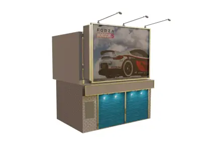 Japanese Store Front  Free low-poly 3D model