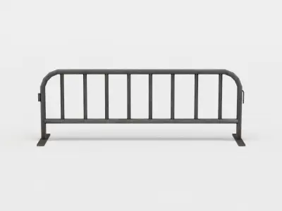 Metal fence Low-poly 3D model