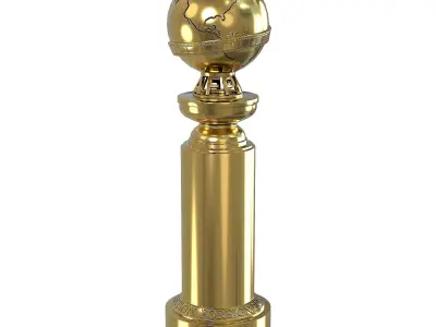 The Golden Globe Award trophy Low-poly 3D model