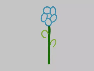 Yard or Fence Art Horseshoe Flower 3 Low-poly 3D model