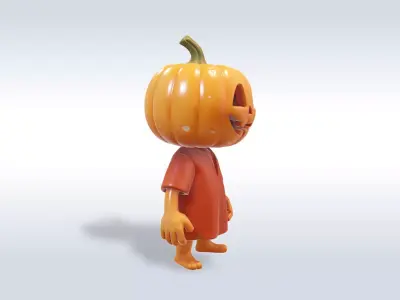 Jolly Pumpkin halloween Character   3D model