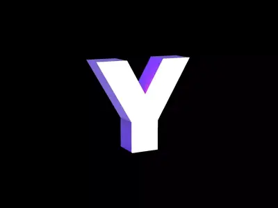 Led Light Sign letter Y 3D print model