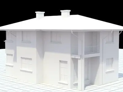 highly detailed single-family house 16 3D model